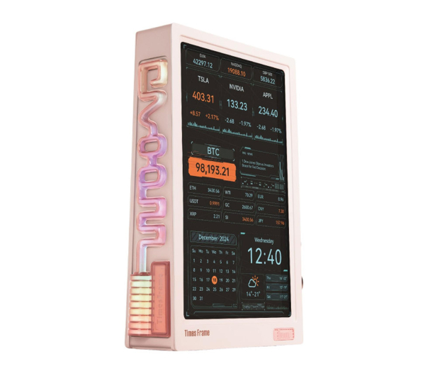 Divoom Times Frame Multimedialny wyświetlacz informacyjny różowy - 1363961 - zdjęcie